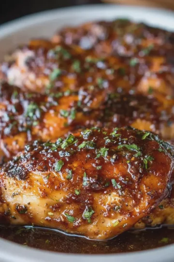 Slow Cooker 3-Ingredient Maple Glazed Chicken