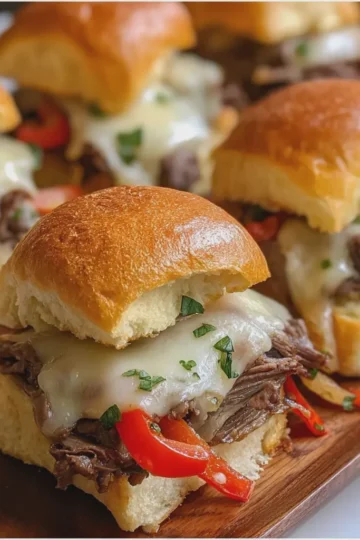 Easy Philly Cheesesteak Sliders