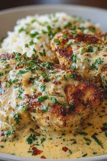 Creamy Garlic Butter Chicken Steak