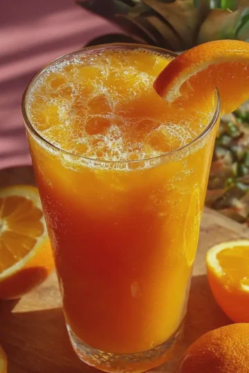 Carrot, Orange, and Pineapple Agua Fresca