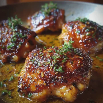 Honey Garlic Roasted Chicken Thighs