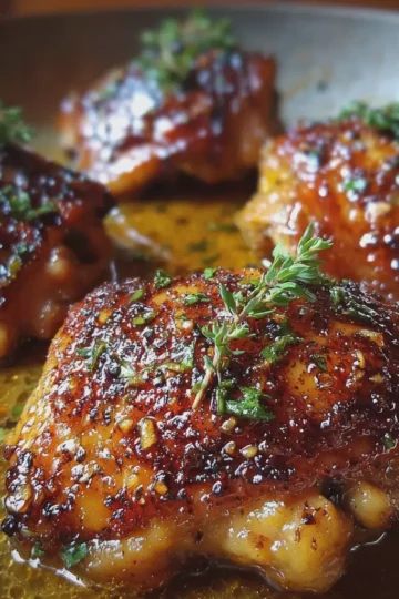 Honey Garlic Roasted Chicken Thighs