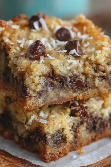 Coconut Toffee Chocolate Chip Cookie Bars