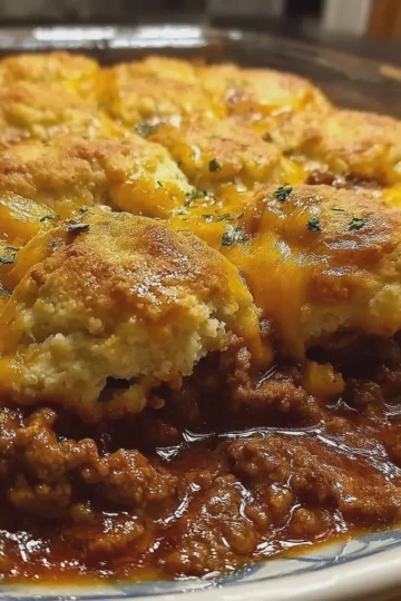 Sloppy Joe Biscuit Casserole