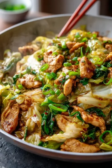 0–1 Point Chinese Chicken Cabbage Stir-Fry