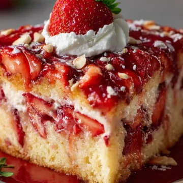 Strawberry Earthquake Cake