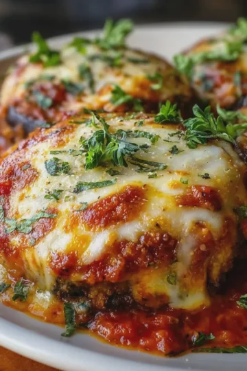 Cheesy Baked Eggplant Parmesan