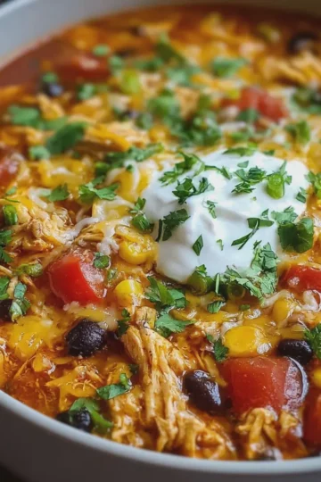 Easy Chicken Taco Soup Casserole