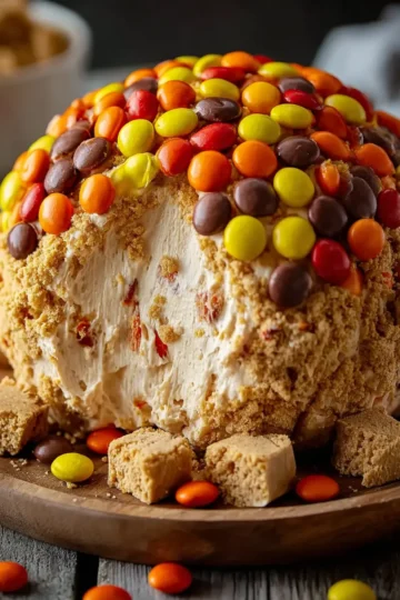 Reese’s Pieces Peanut Butter Cheese Ball