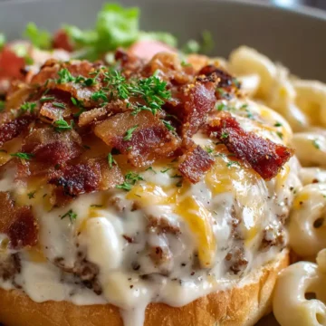 Creamy Turkey Bacon Cheeseburger Alfredo