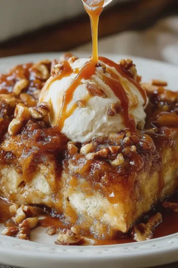 Caramel Apple Cinnamon Roll Dump Cake