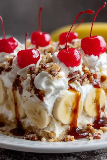 No-Bake Banana Split Cake