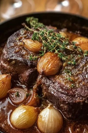 Beef Confit with Garlic and Onion (Casserole Style)