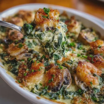 Truffle-Mushroom Seafood Spinach Rockefeller
