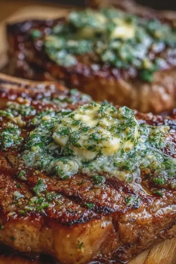 Tender Ribeye Steak with Garlic Herb Butter