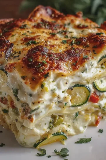Loaded Veggie White Lasagna