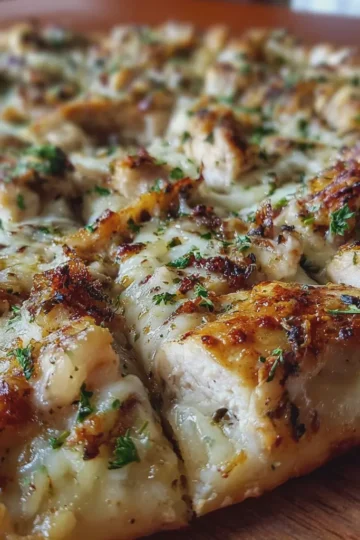 Roasted Garlic White Chicken Pizza