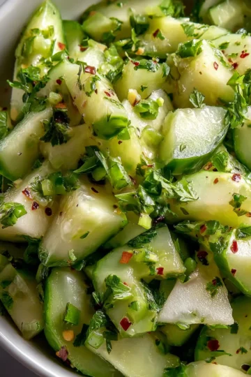 Cucumber Celery Salad with Apple
