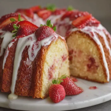 Strawberry Cream Cheese Pound Cake