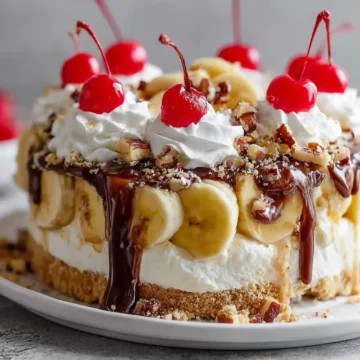 No-Bake Banana Split Cake