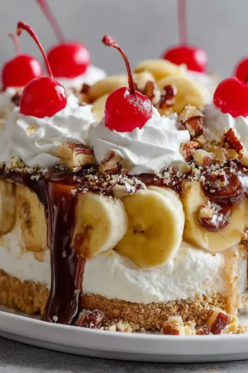 No-Bake Banana Split Cake