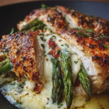 Stuffed Chicken with Asparagus and Cheese
