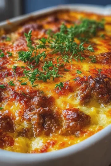 Cheesy Baked Beef Casserole