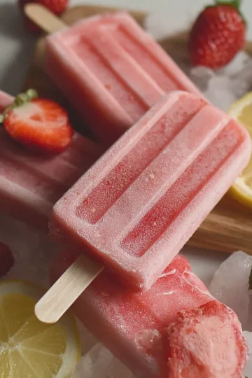 Strawberry Lemonade Popsicles (Keto & Dairy-Free)