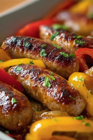 Baked Sausage and Bell Pepper
