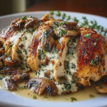Creamy Mushroom Stuffed Chicken