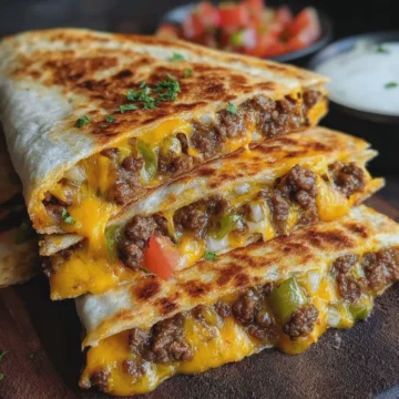 Blackstone Cheeseburger Quesadilla