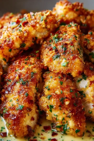 Crispy Creamy Garlic Chicken