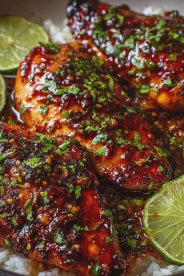 Spicy Honey Lime Glazed Chicken