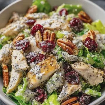 Cranberry Pecan Chicken Salad with Poppy Seed Dressing