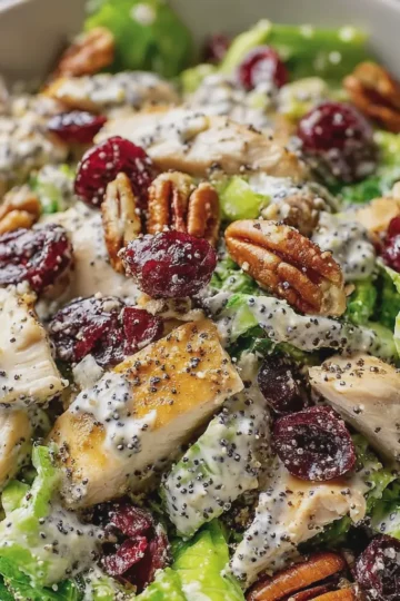 Cranberry Pecan Chicken Salad with Poppy Seed Dressing