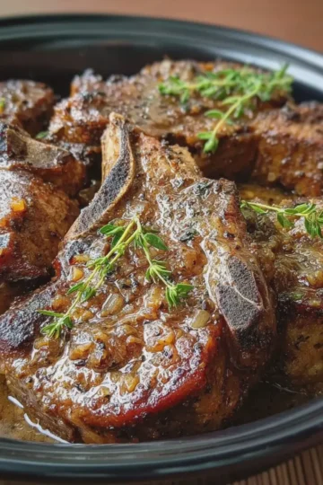 4-Ingredient Slow Cooker Beef Chops