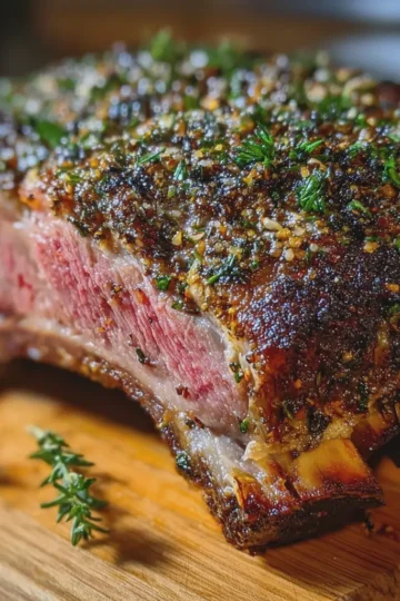 Herb Crusted Roasted Beef Rib