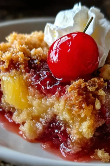 Easy Cherry Pineapple Dump Cake with Perfect Crispy Topping