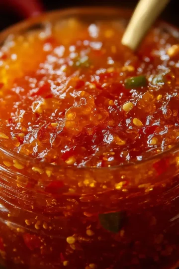 Jalapeño Peach Hot Honey Pepper Jelly