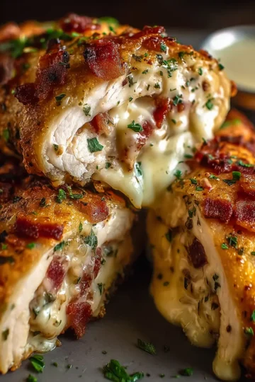 Cheesy Turkey Bacon Chicken Garlic Butter Egg Rolls