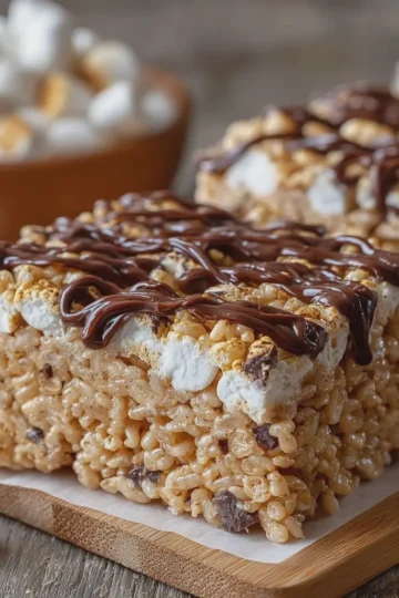 ROLLED S'MORES RICE KRISPIE TREATS