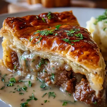 Beef Gravy Puff Pie