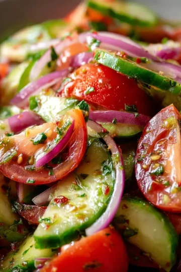 Cucumber Tomato Onion Salad