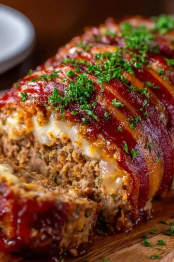 Stuffed Turkey Bacon Wrapped Meatloaf