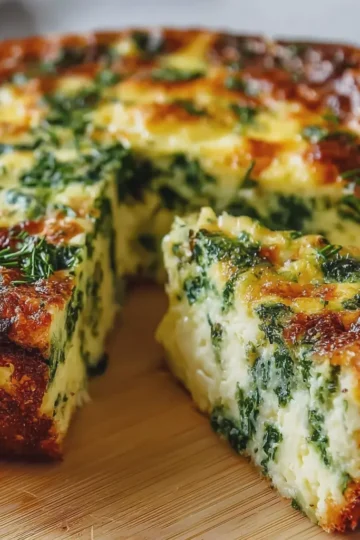 Spinach & Cheese Crustless Quiche