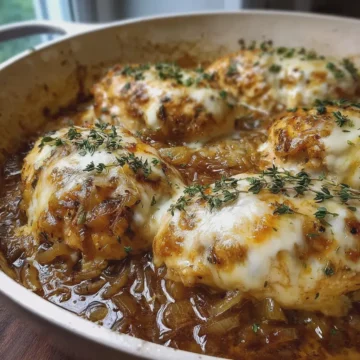 French Onion Smothered Chicken Bake