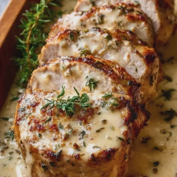 3-Ingredient Baked Creamy Pork Tenderloin