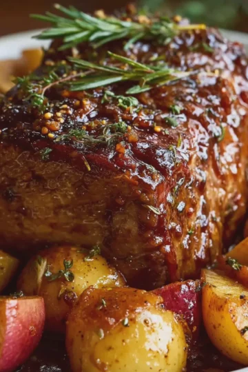 Sweet & Savory Glazed Roast with Apples