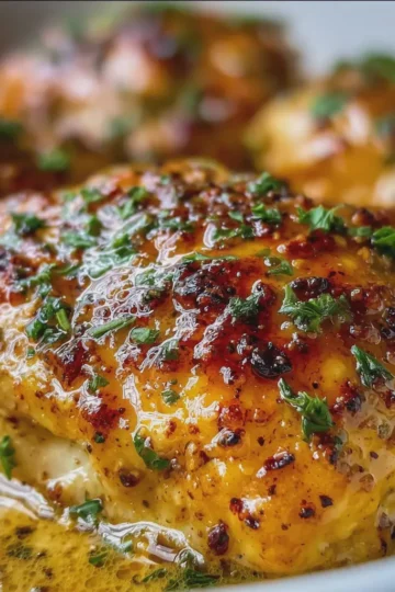 Oven-Baked 4-Ingredient Honey Mustard Chicken