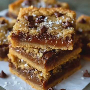 Salted Caramel Chocolate Chip Cookie Bars